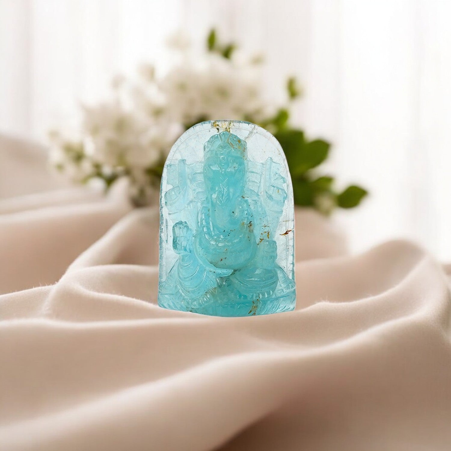Ganesha In Aquamarine