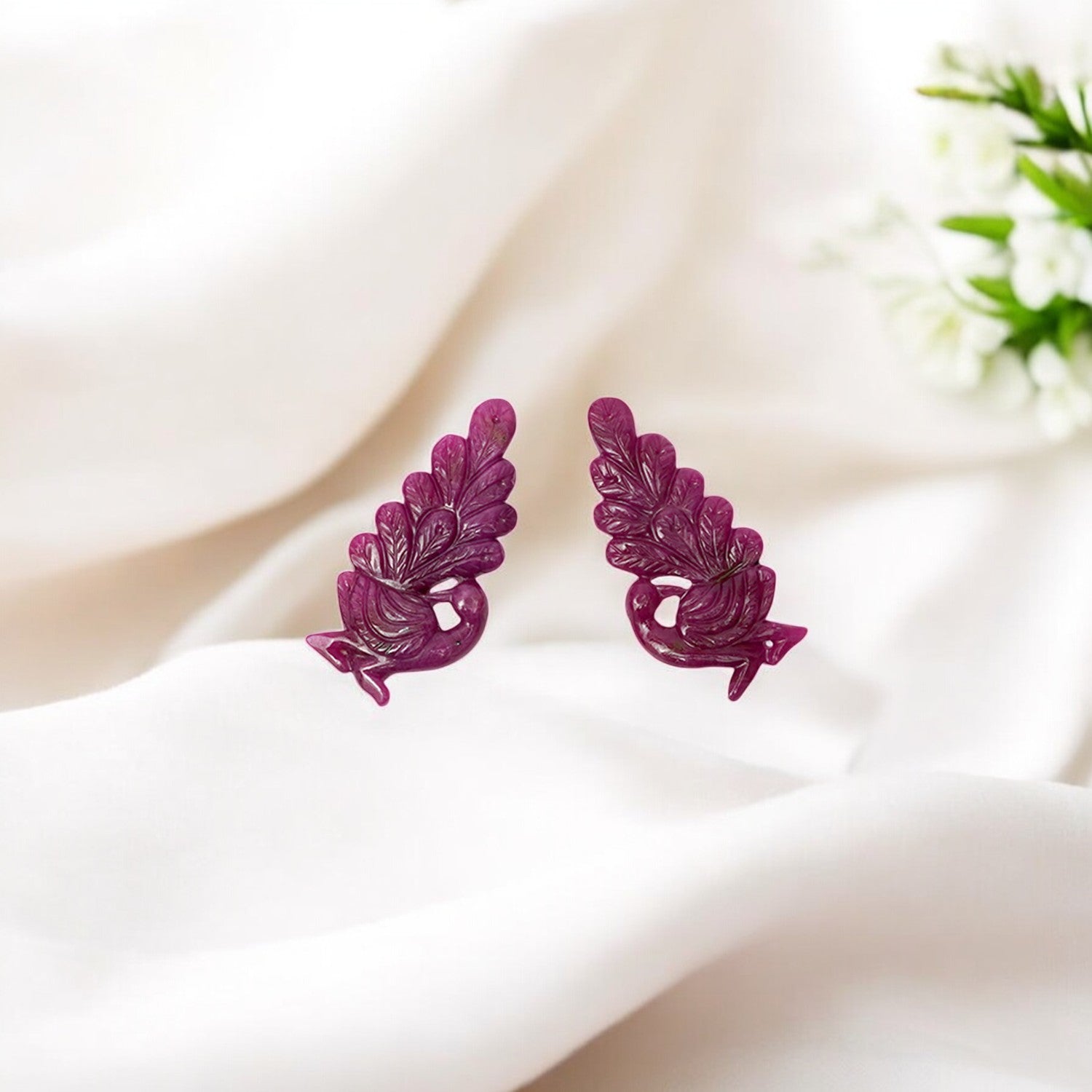 Peacock Pair In Ruby